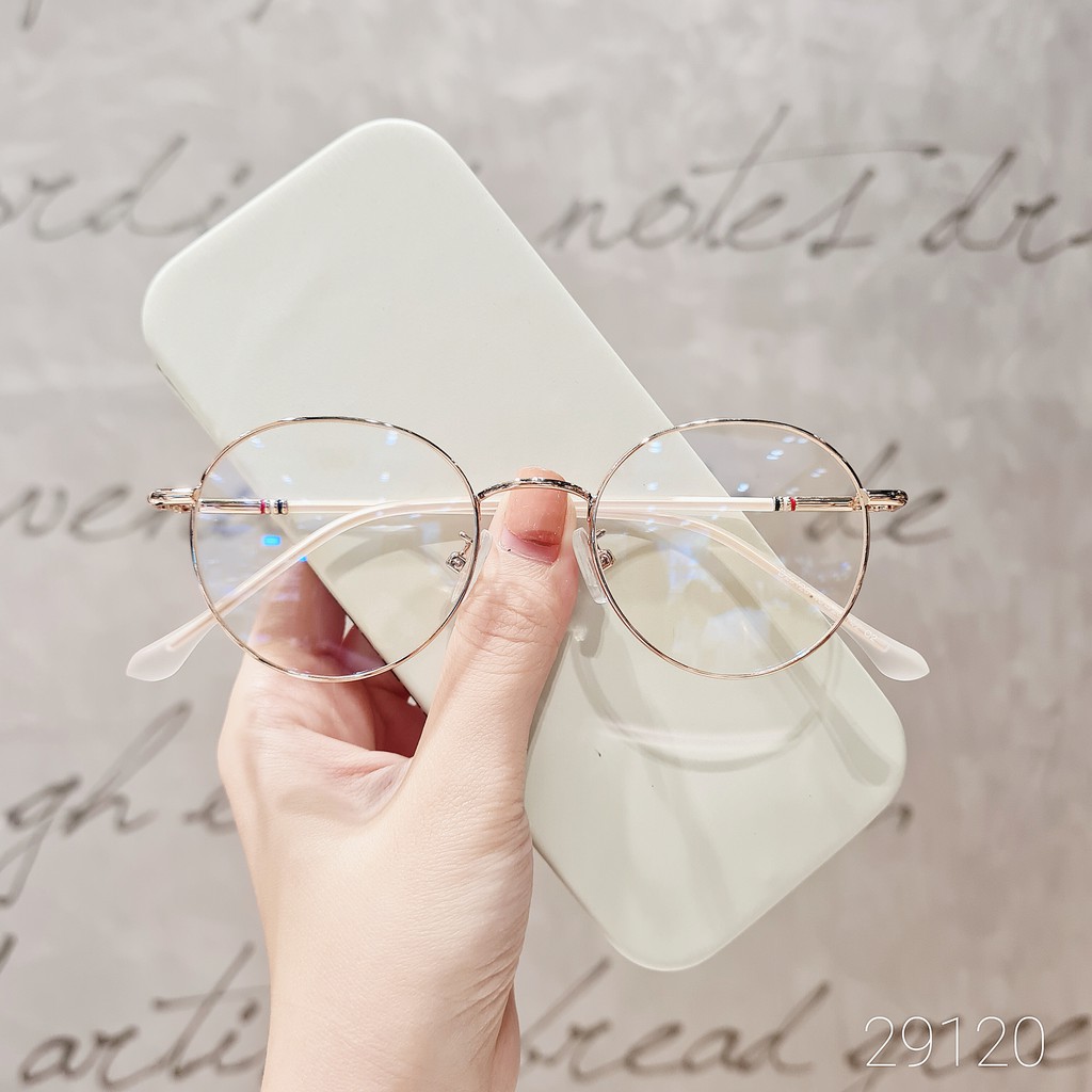 Gọng Kính Kim Loại Mắt Tròn Nam Nữ Lilyeyewear Phù Hợp Mặt Nhỏ Càng Kính Nhẹ Nhàng Màu Sắc Thời Trang 29120