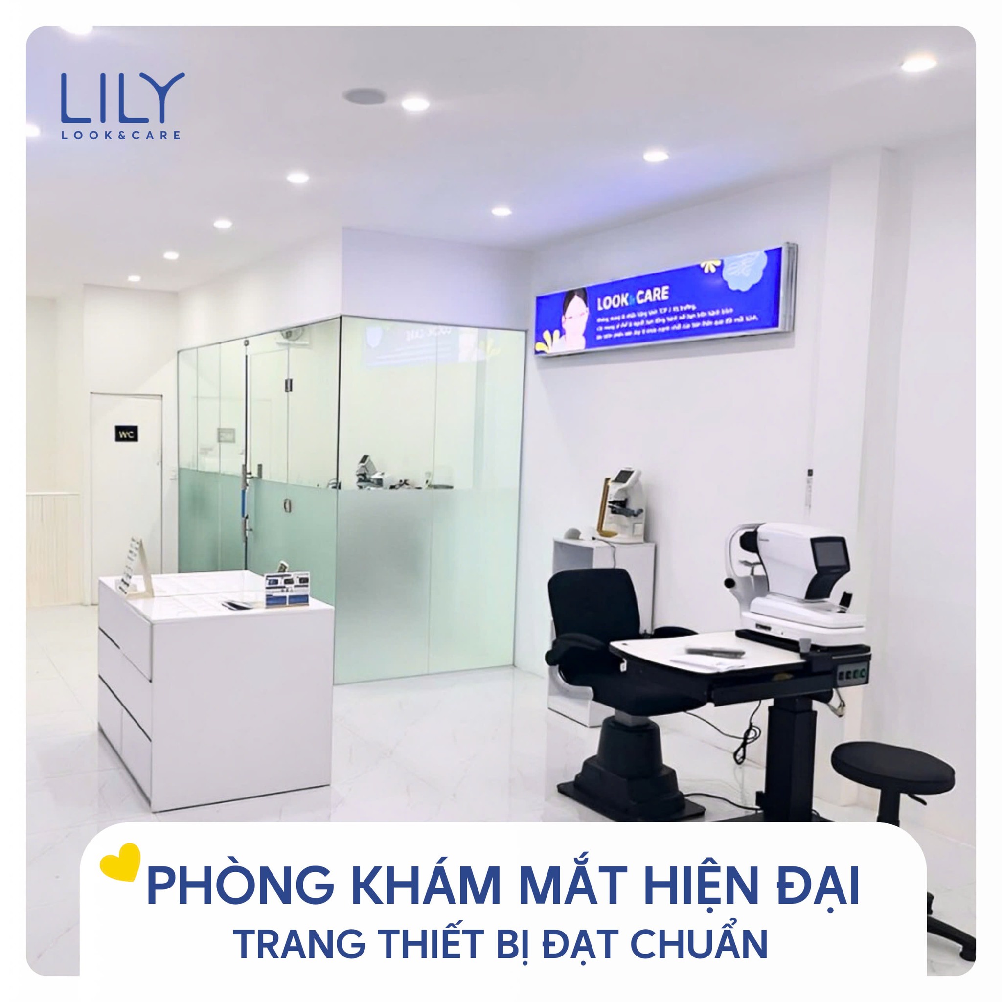Phòng khám mắt với trang thiết bị hiện đại đạt chuẩn Y khoa